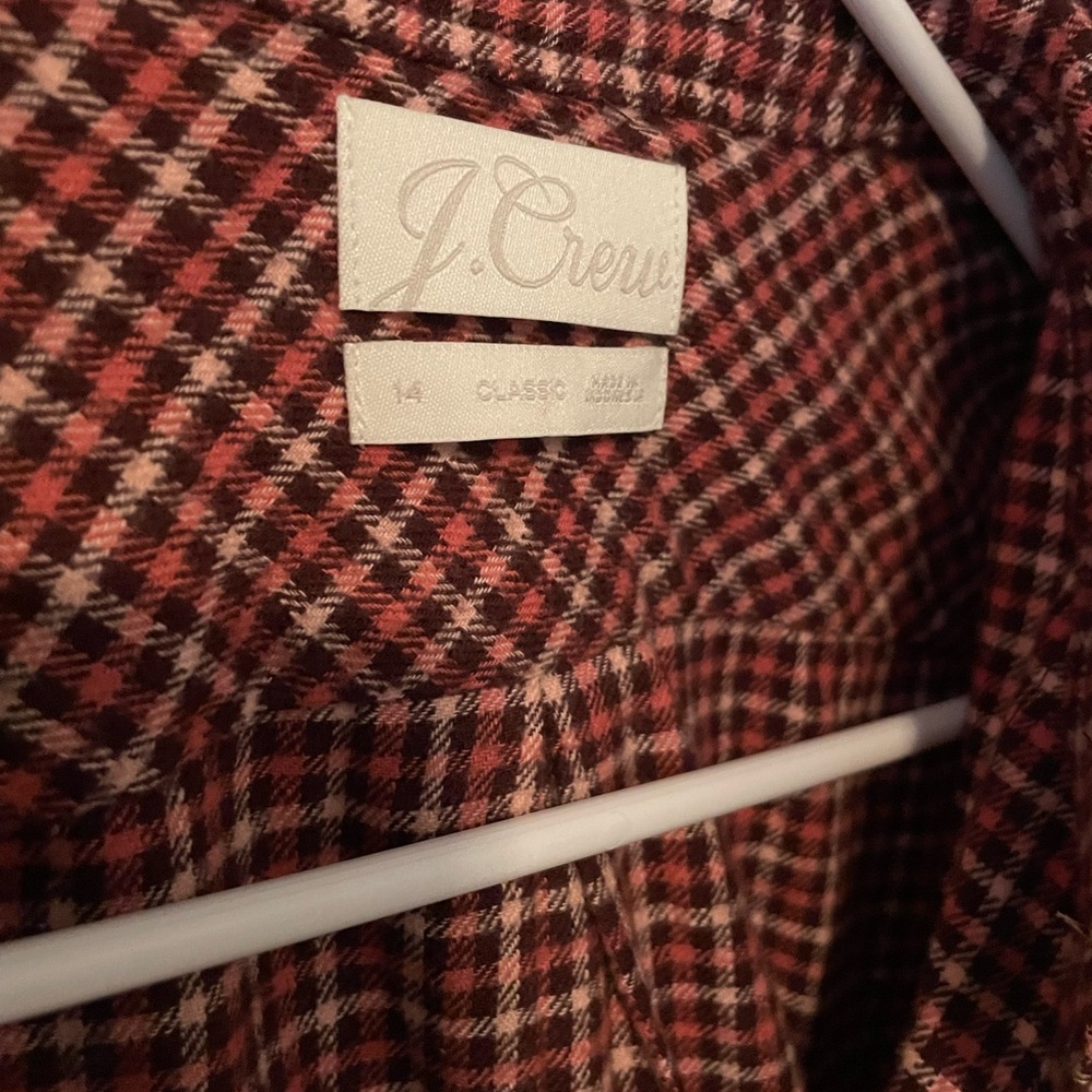 J Crew warm and cozy flannel, NWOT, 14